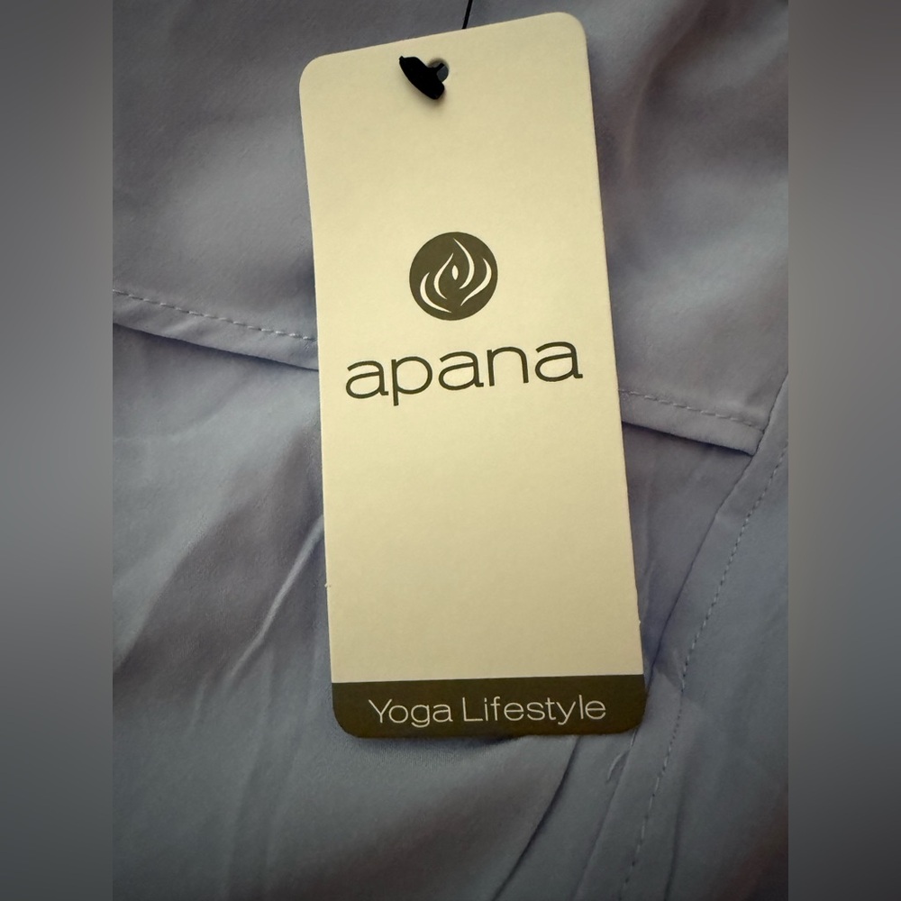 Apana Sky Blue Yoga Shorts - Picture 3 of 5